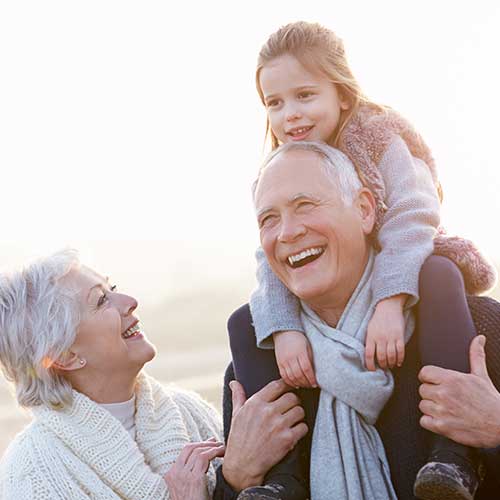 Happy Senior Citizens with Image