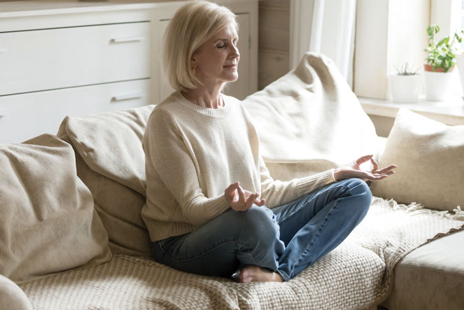 Senior Lady Meditating