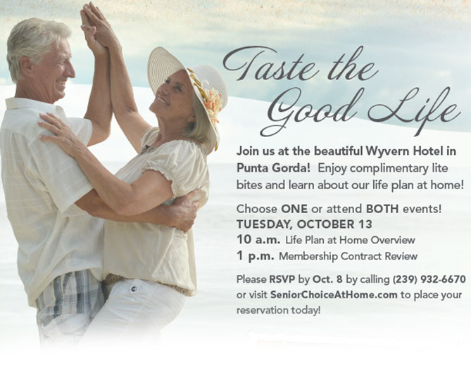 Taste the Good Life event invitation